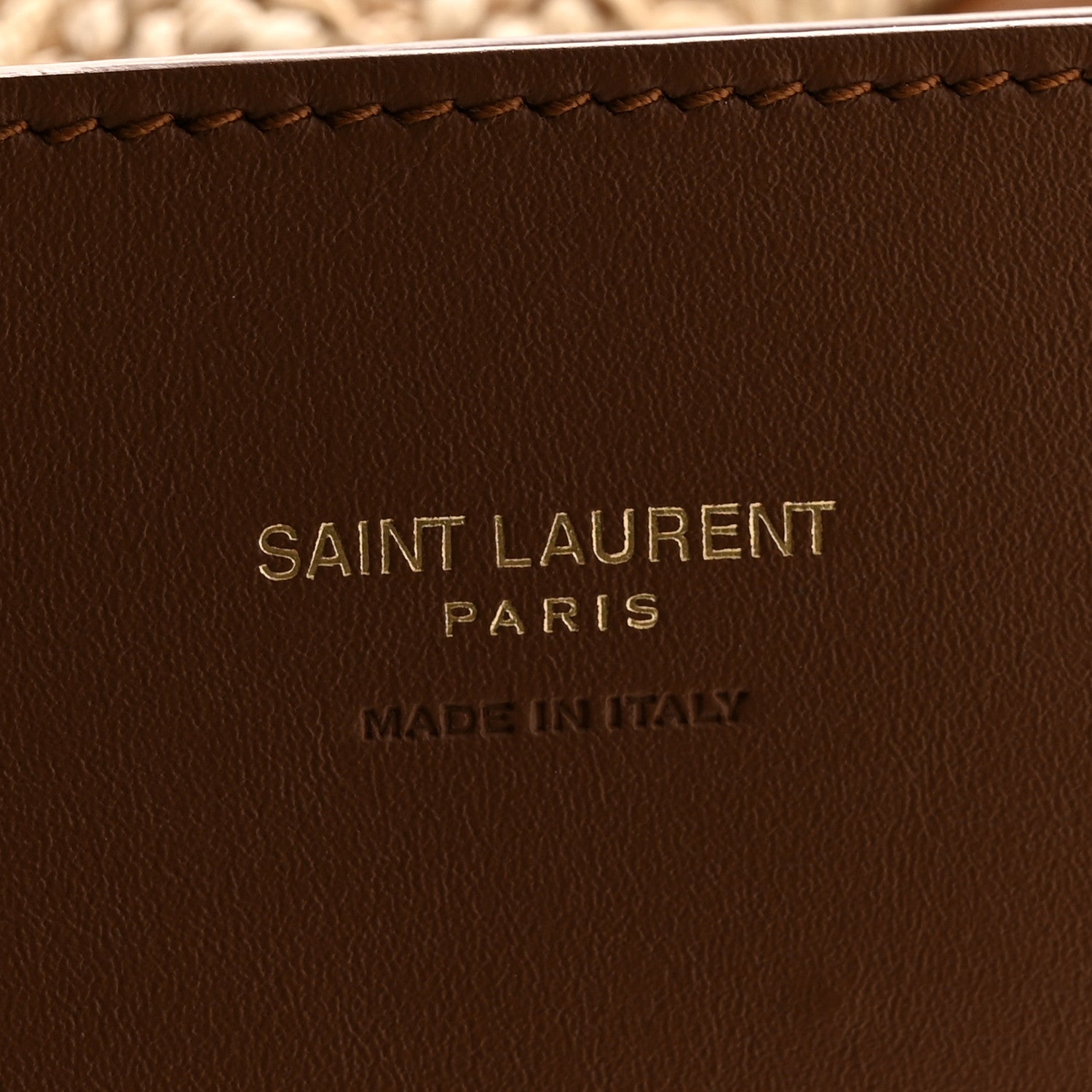 Saint Laurent Raffia Calfskin Le 5 A 7 Baby Hobo  Natural Brick 7 of 12