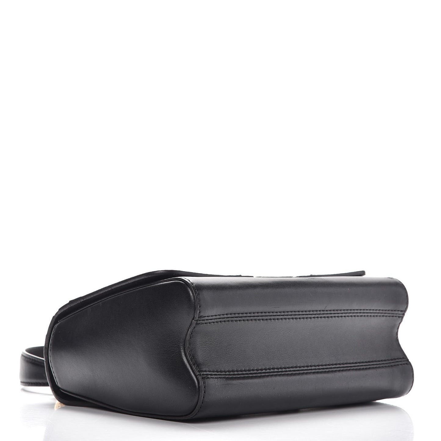 Veau Satin Monogram Twist Shoulder Bag MM Black