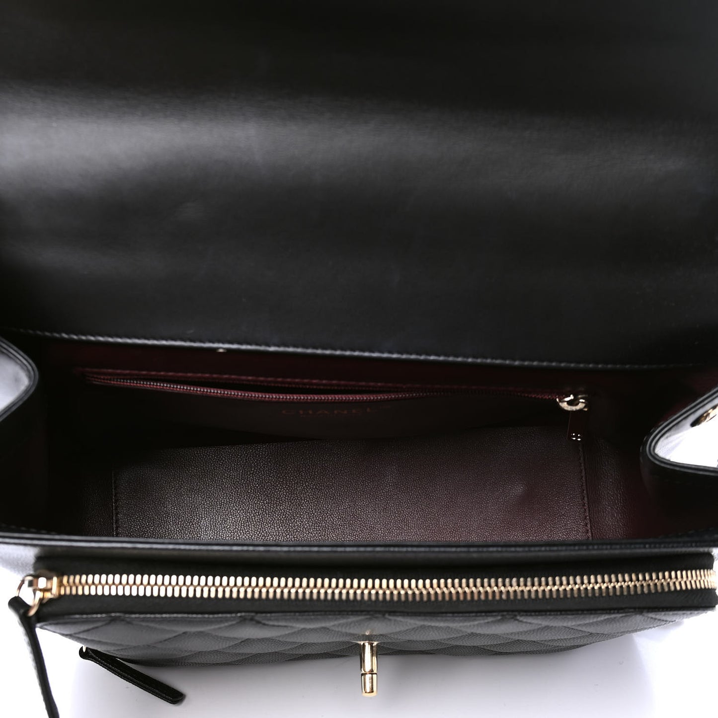 Caviar Quilted Large Business Affinity Flap Black