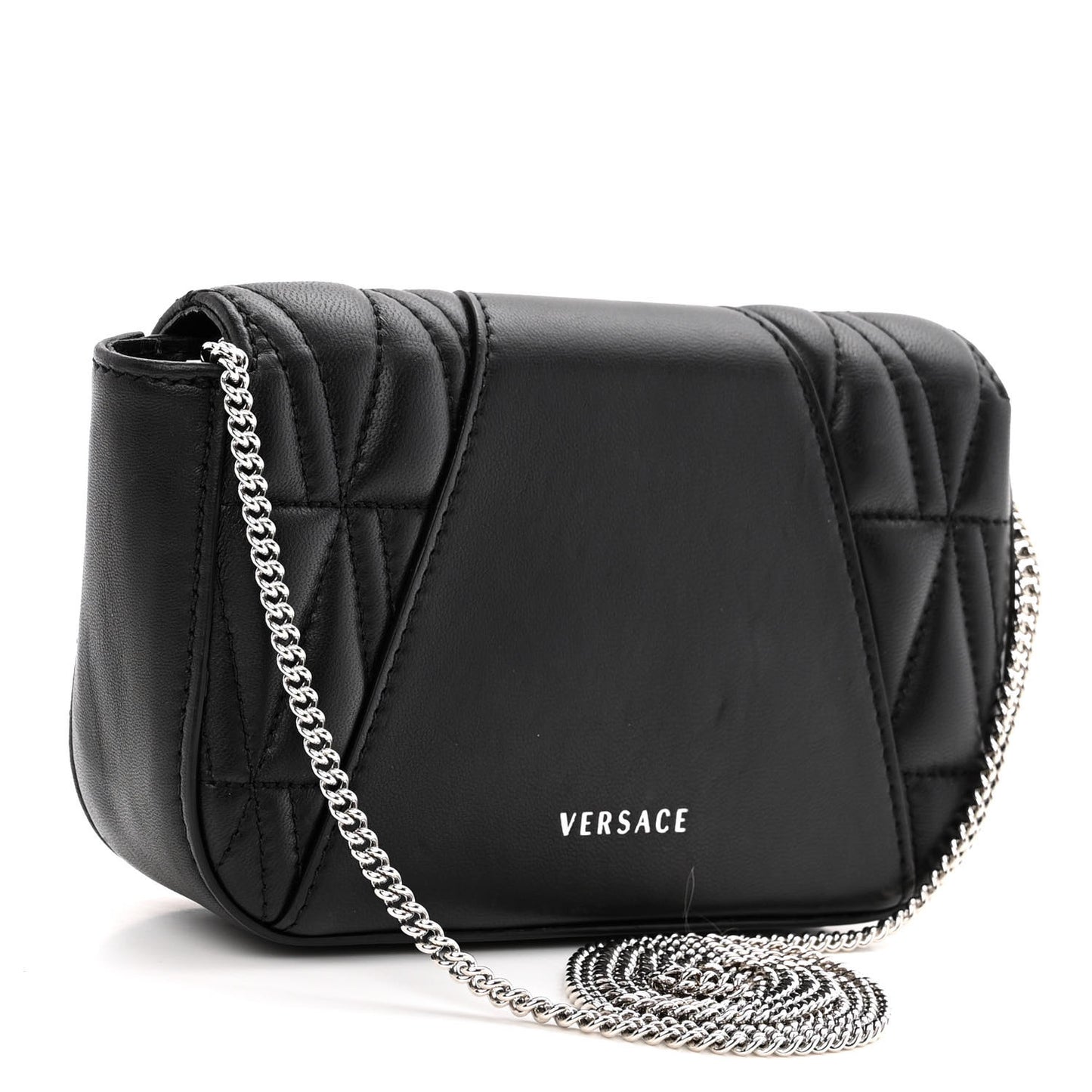 Nappa Quilted Virtus Evening Bag Black