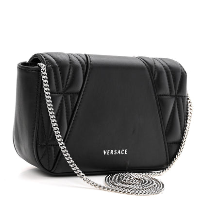 Versace Nappa Quilted Virtus Evening Bag Black 3 of 9