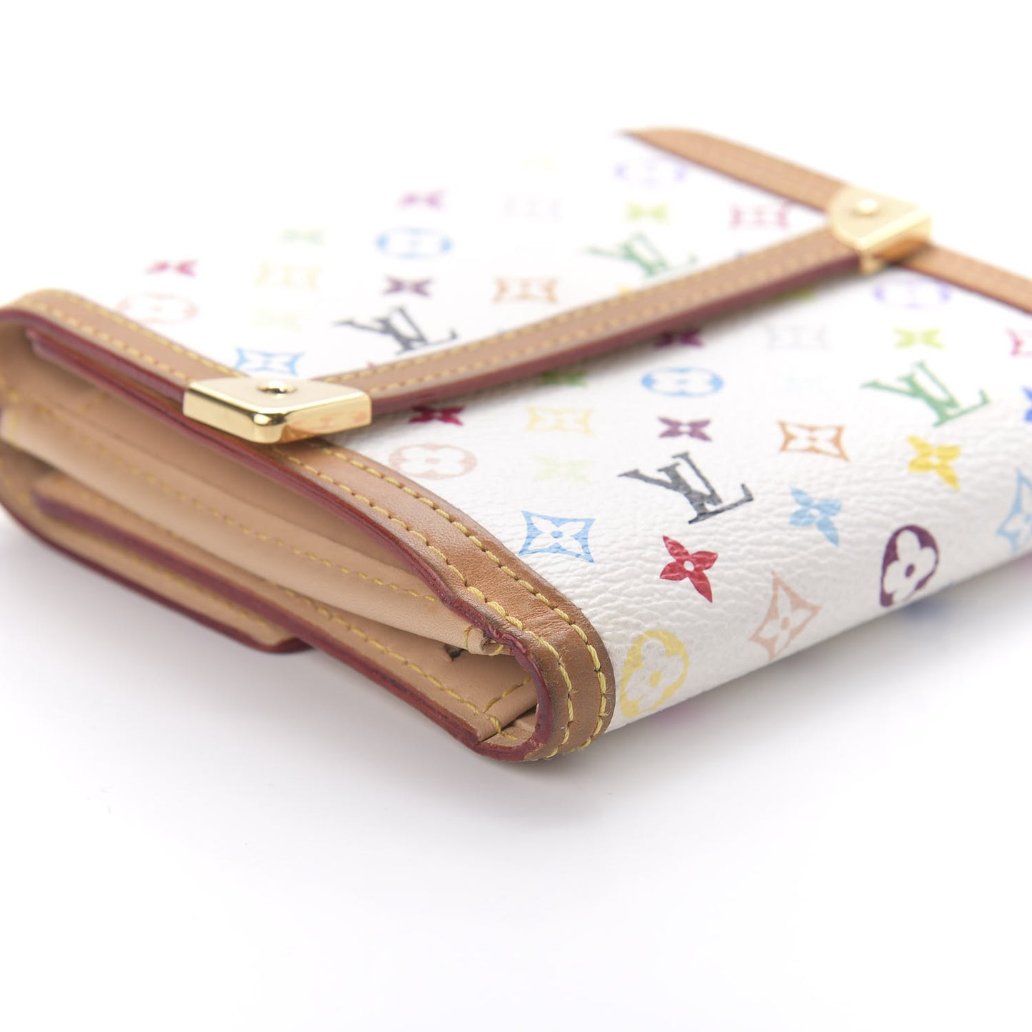 Monogram Multicolor Porte-Monnaie Billets Wallet White