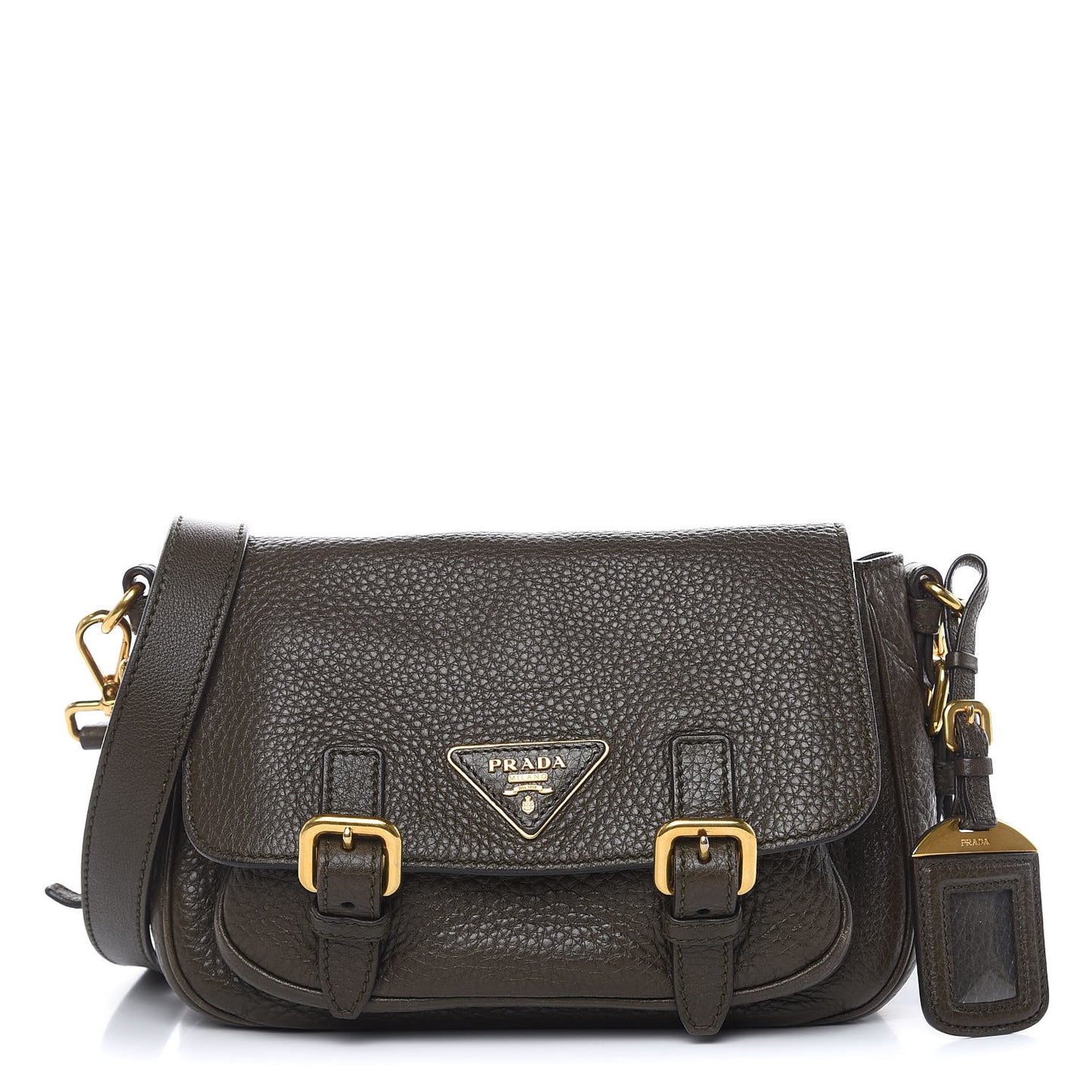 Vitello Daino Messenger Bag Militare