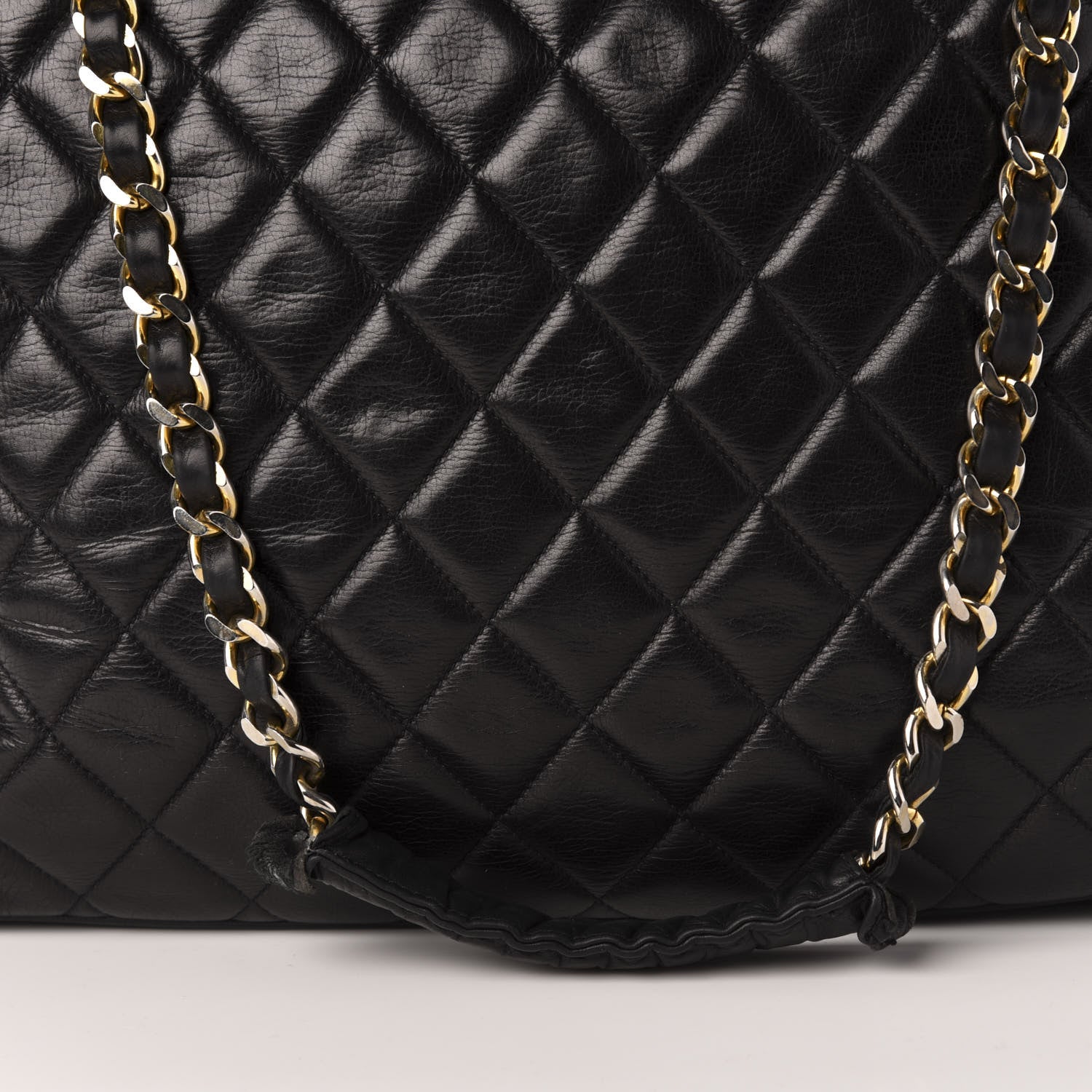 Chanel Lambskin Quilted Shopping Tote Black 11 of 14