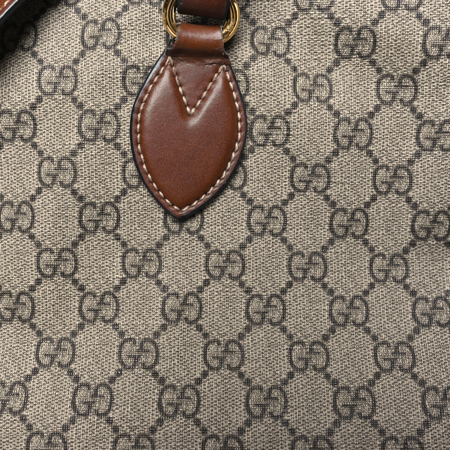 Gucci Soft GG Supreme Monogram Medium Crossbody Tote Beige Cuir 8 of 10