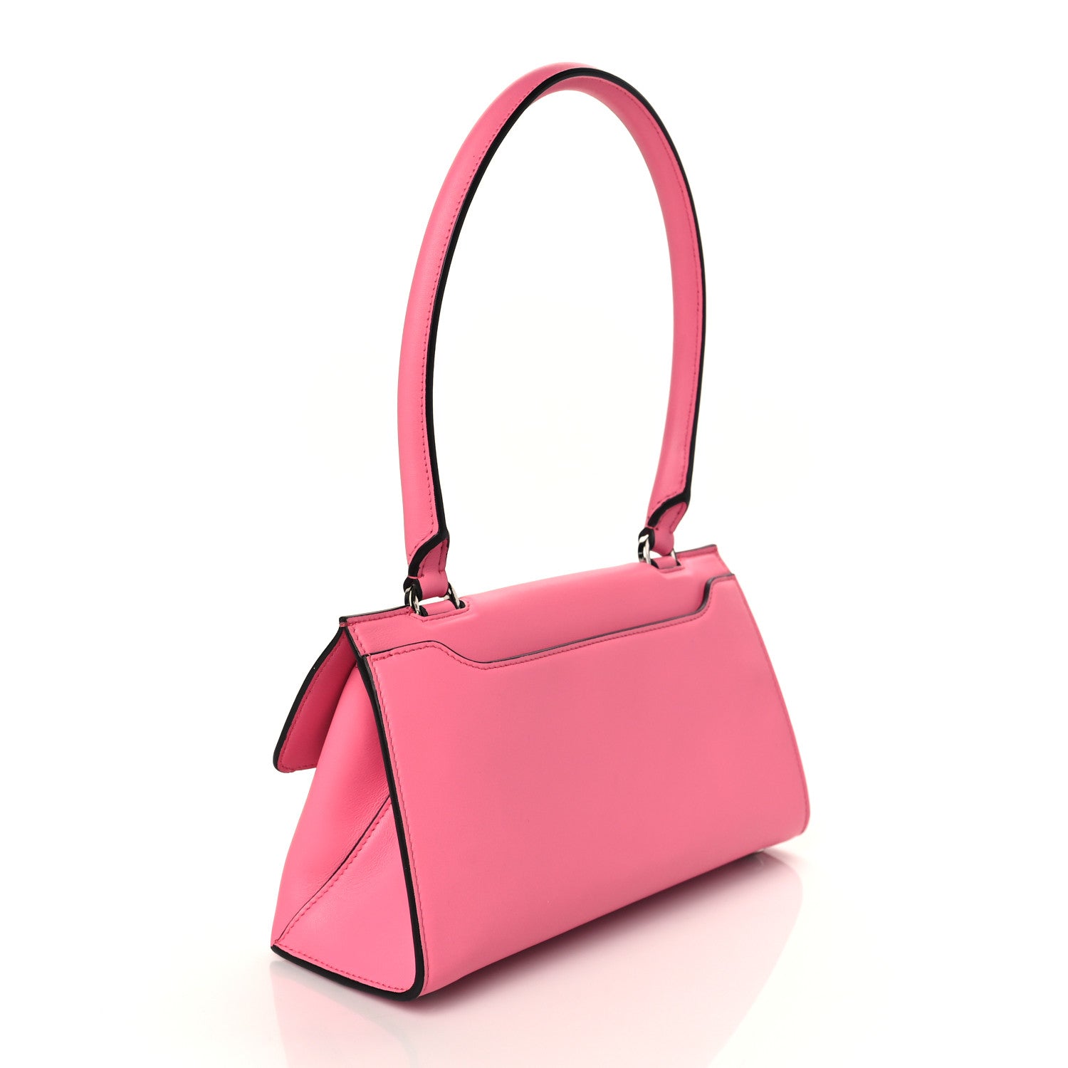 Salvatore Ferragamo Calfskin Trifolio Swing Bag Peonia 3 of 9