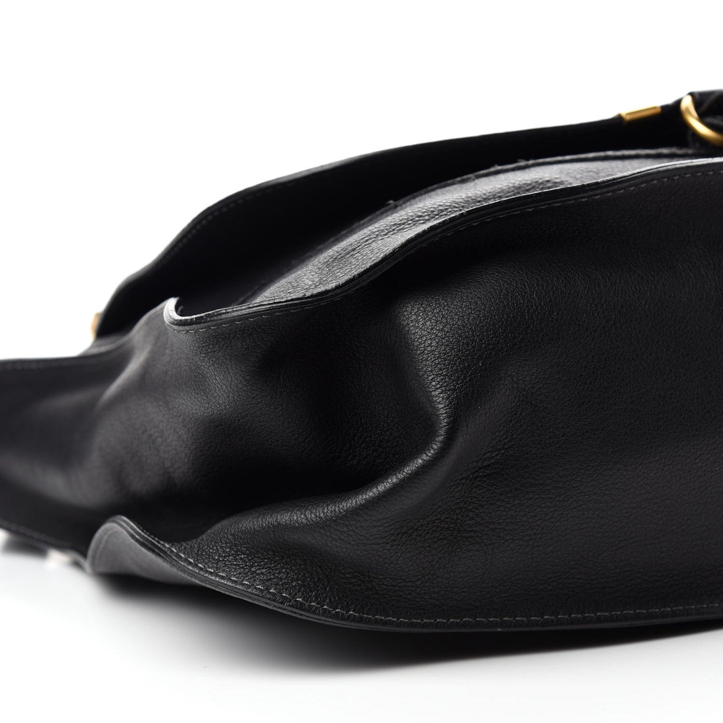 Calfskin Large Marcie Satchel Black