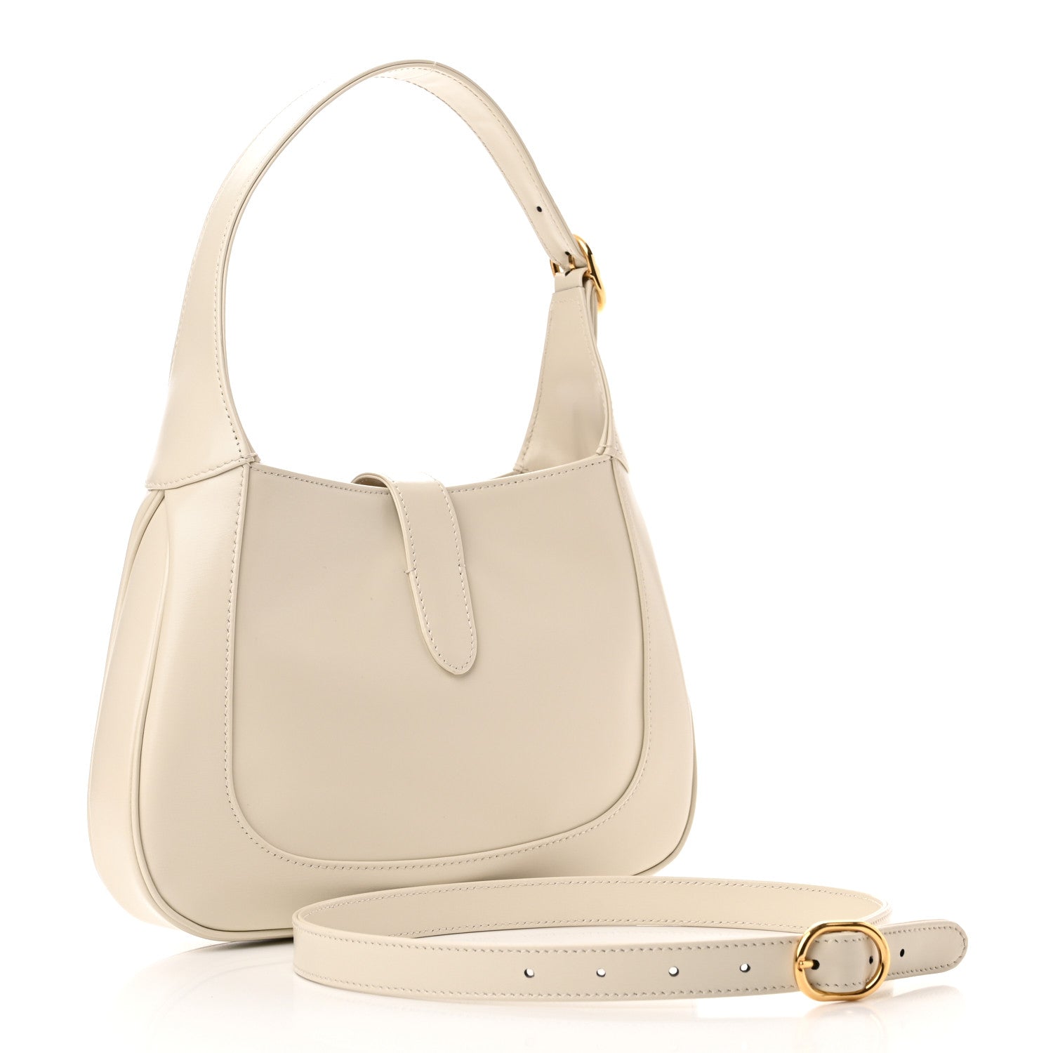 Gucci Boarded Dyana Lux Calfskin Small Jackie 1961 Hobo Mystic White 3 of 11