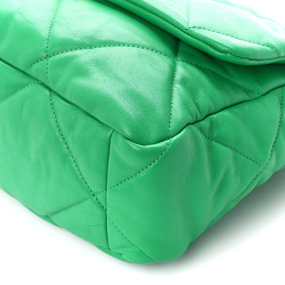 Chanel Lambskin Quilted Large Chanel 19 Flap Green 10 of 10