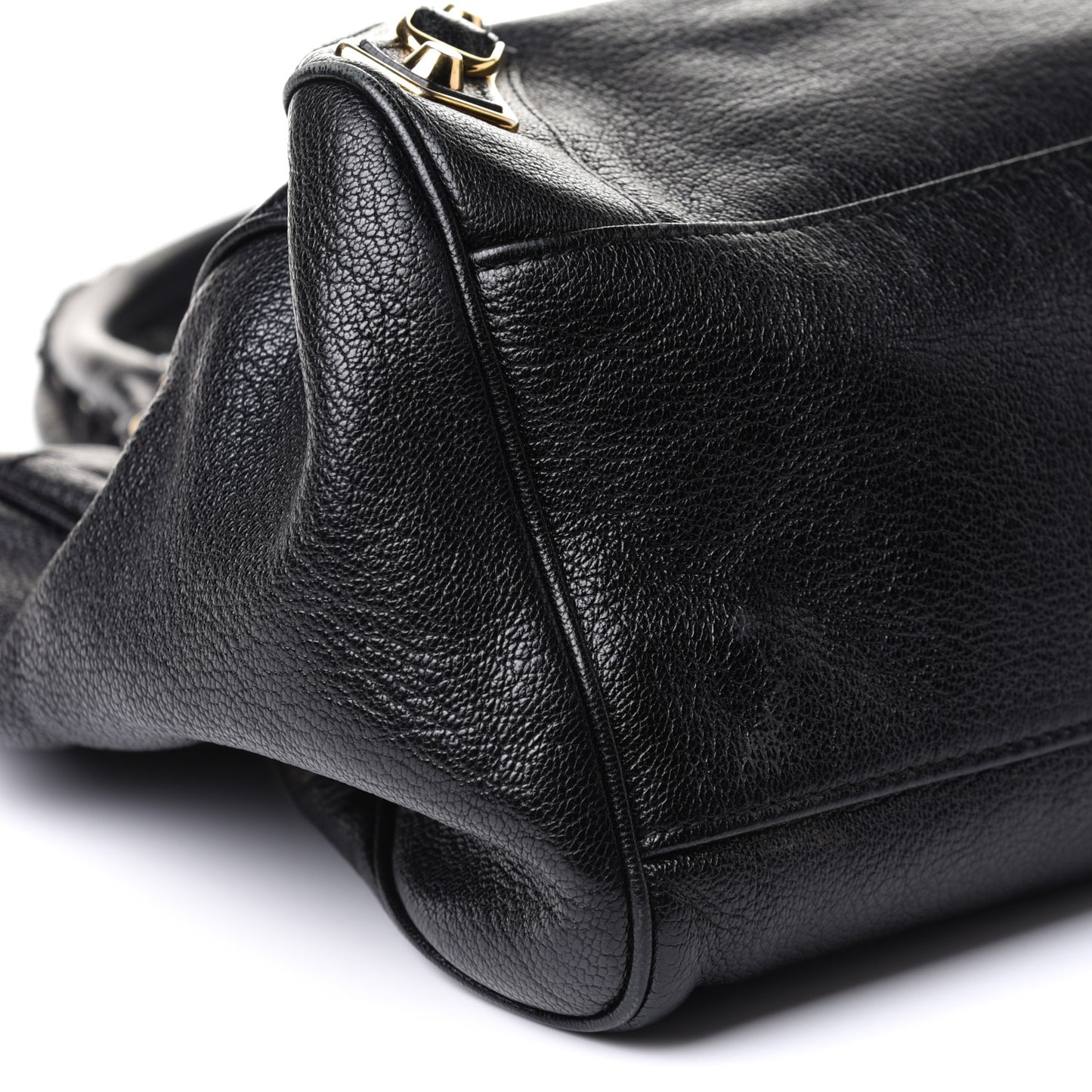 Chevre Gold Metallic Edge Hardware Velo Black
