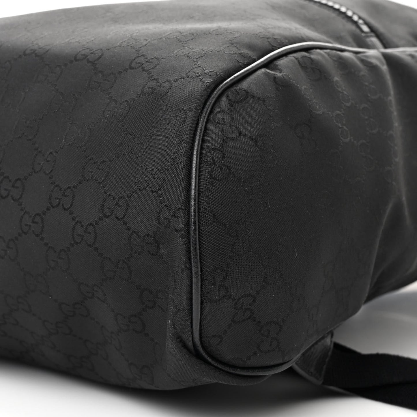 Nylon Monogram Slim Backpack Black