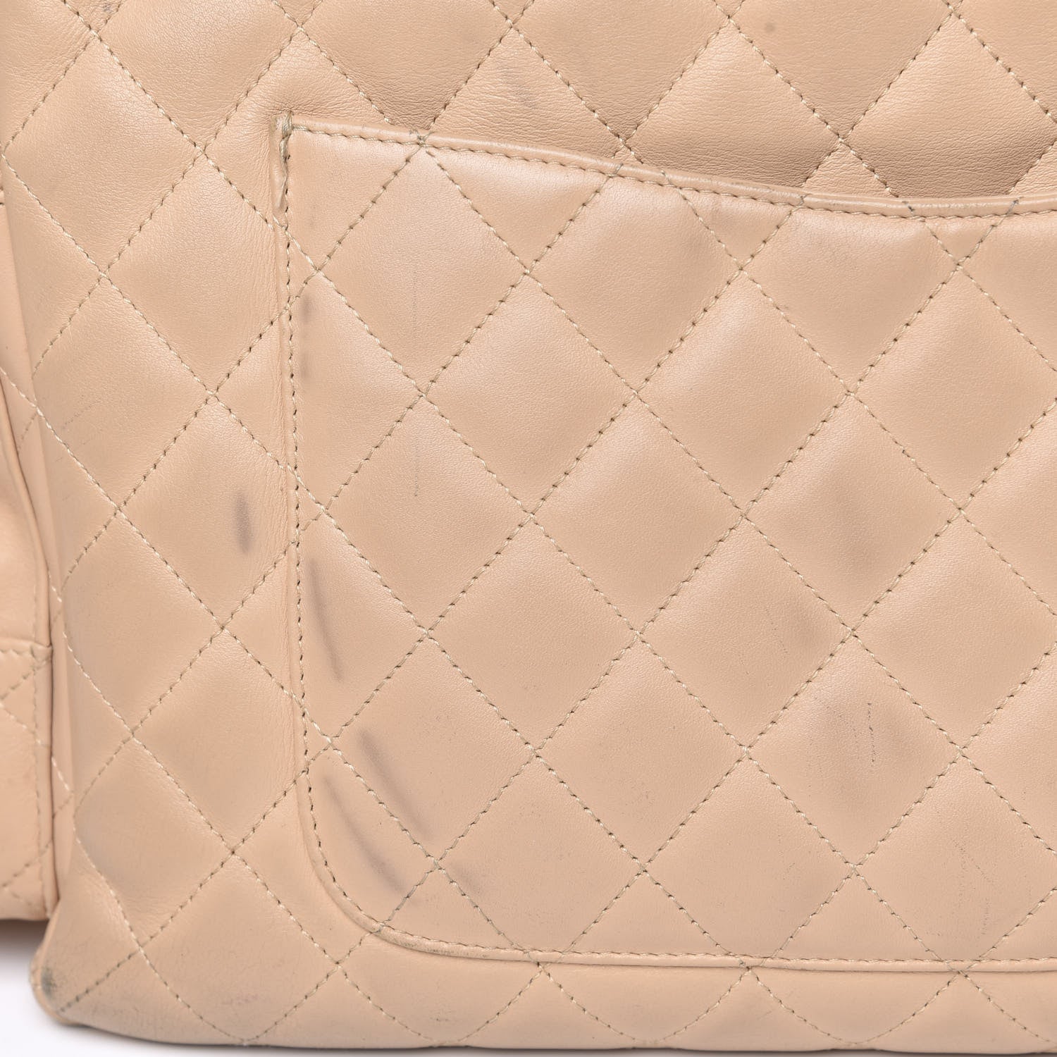 Chanel Calfskin Quilted Large Cambon Multipocket Reporter Beige Black 11 of 15
