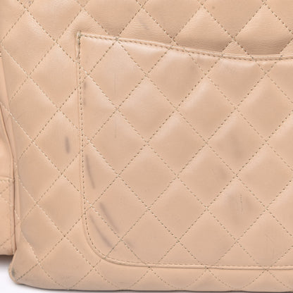 Chanel Calfskin Quilted Large Cambon Multipocket Reporter Beige Black 11 of 15
