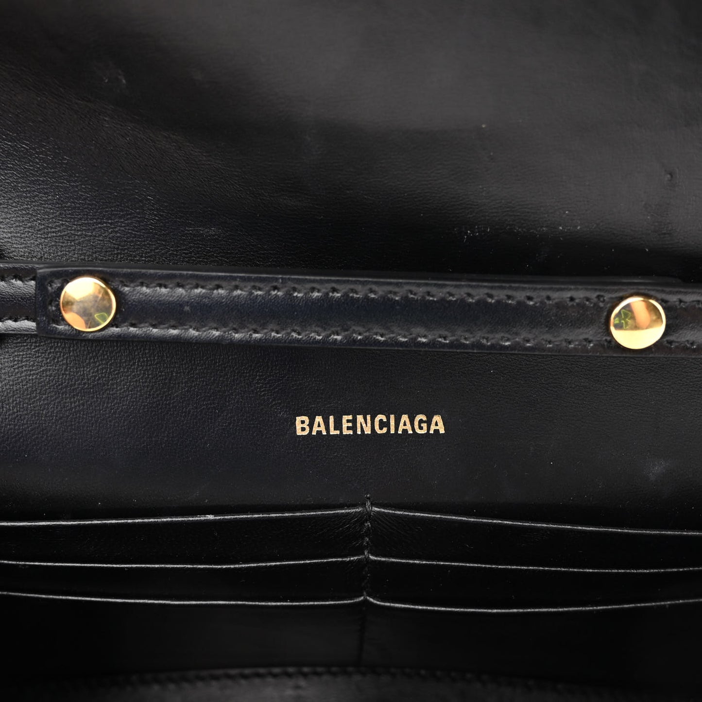 Shiny Box Calfskin Hourglass Chain Bag Black