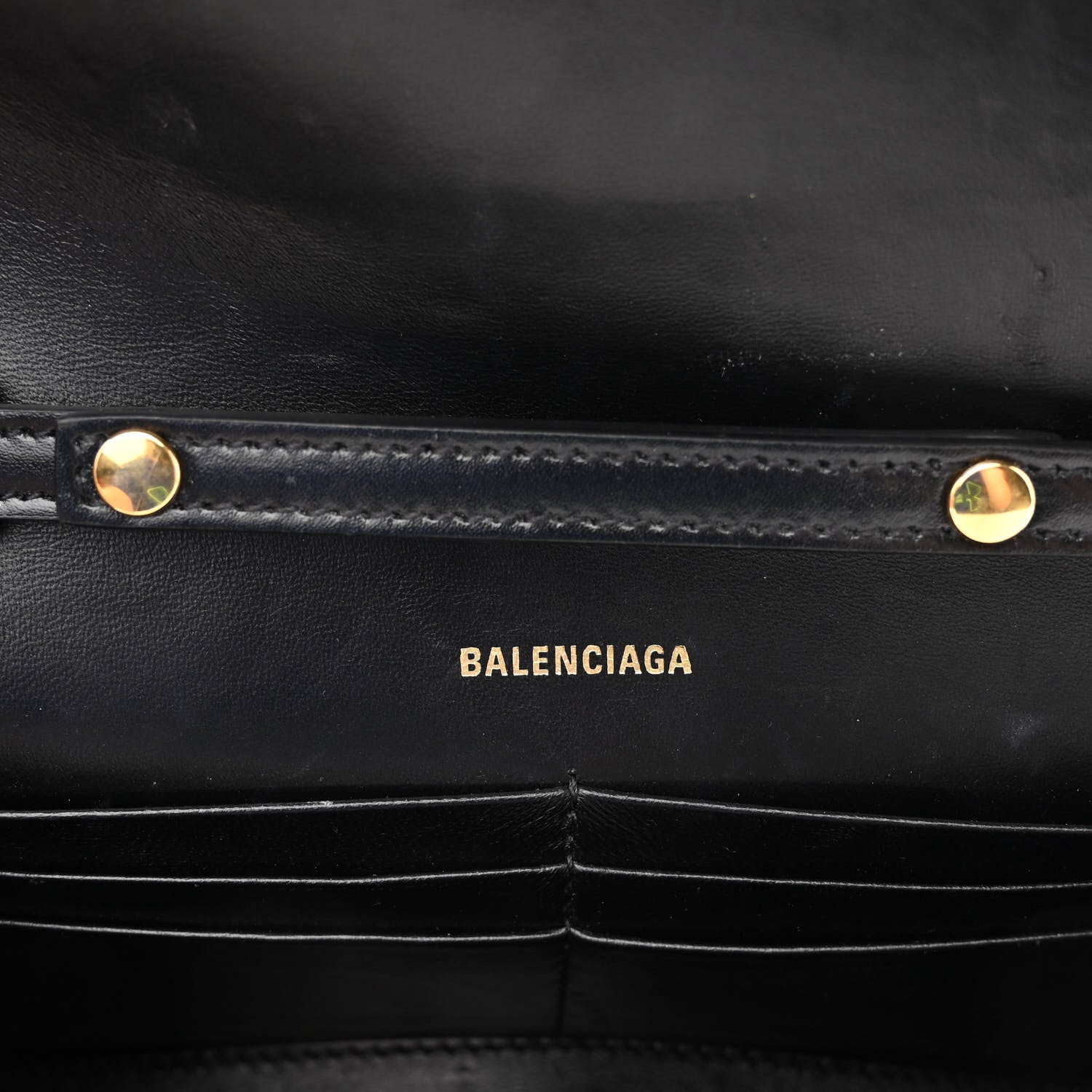 Balenciaga Shiny Box Calfskin Hourglass Chain Bag Black 6 of 10
