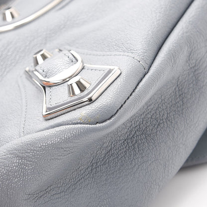 Balenciaga Chevre Silver Metallic Edge Hardware Town Bleu Acier 9 of 9