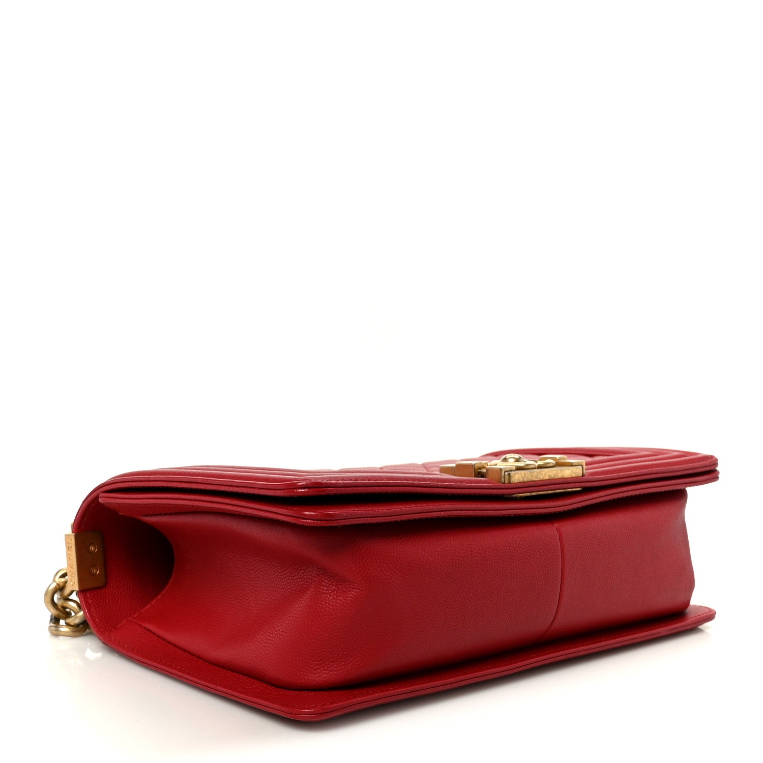 Chanel Caviar Quilted Medium Boy Flap Red 4 of 10