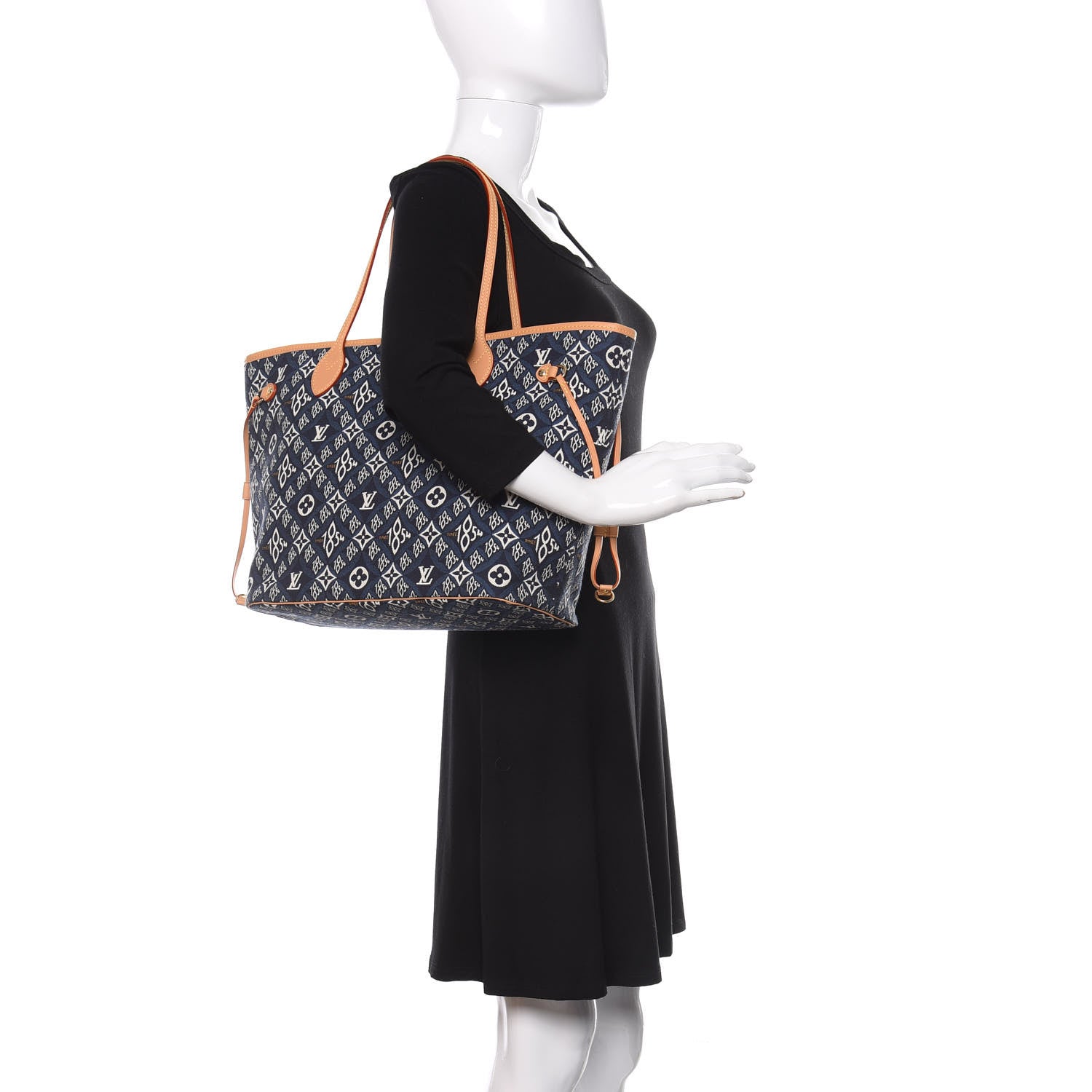 Louis Vuitton Jacquard Since 1854 Neverfull MM Blue 2 of 10