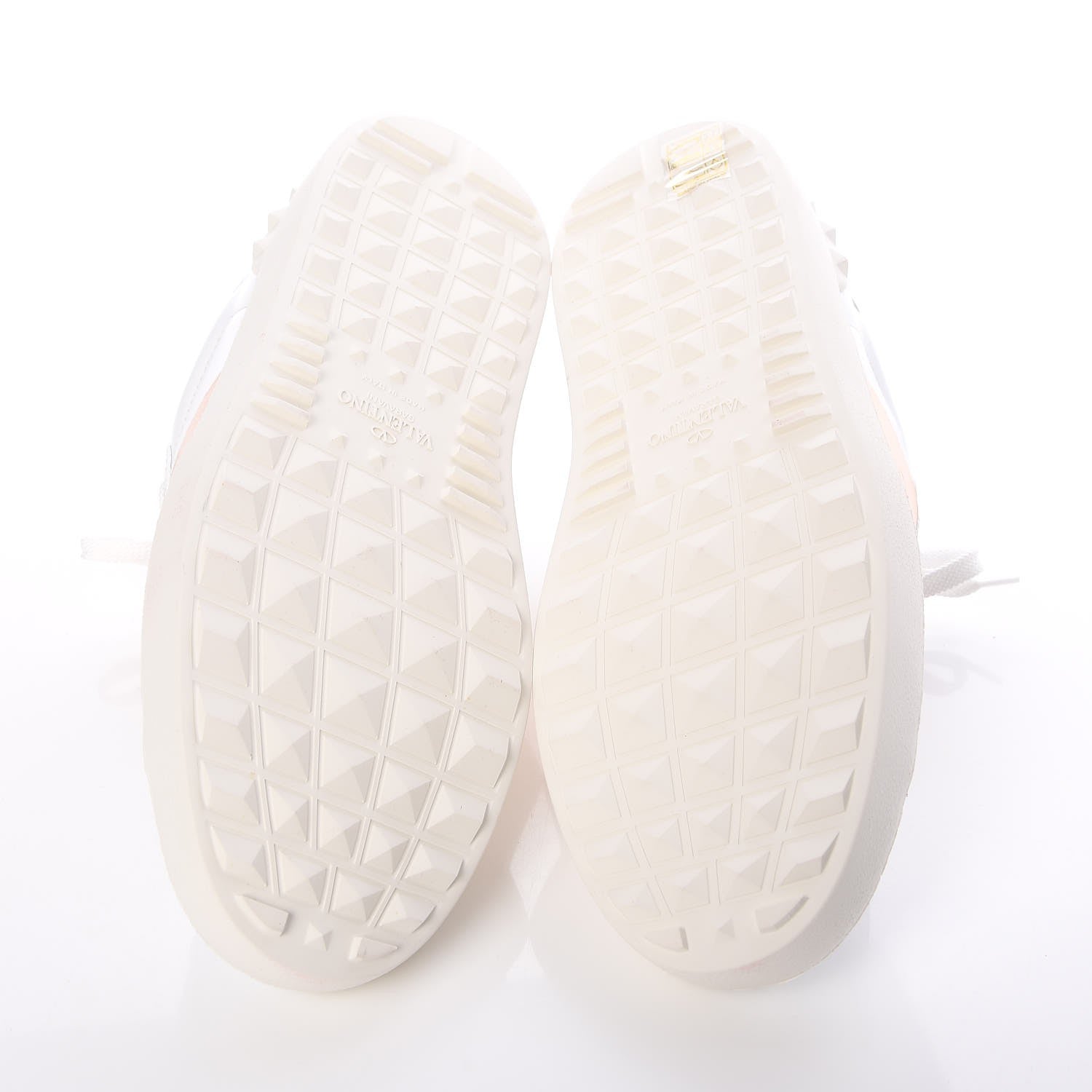 Valentino Garavani Calfskin Rockstud Open Sneakers 40 White Rose Gold 4 of 8