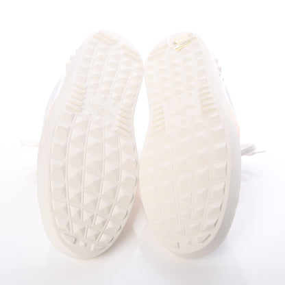Valentino Garavani Calfskin Rockstud Open Sneakers 40 White Rose Gold 4 of 8