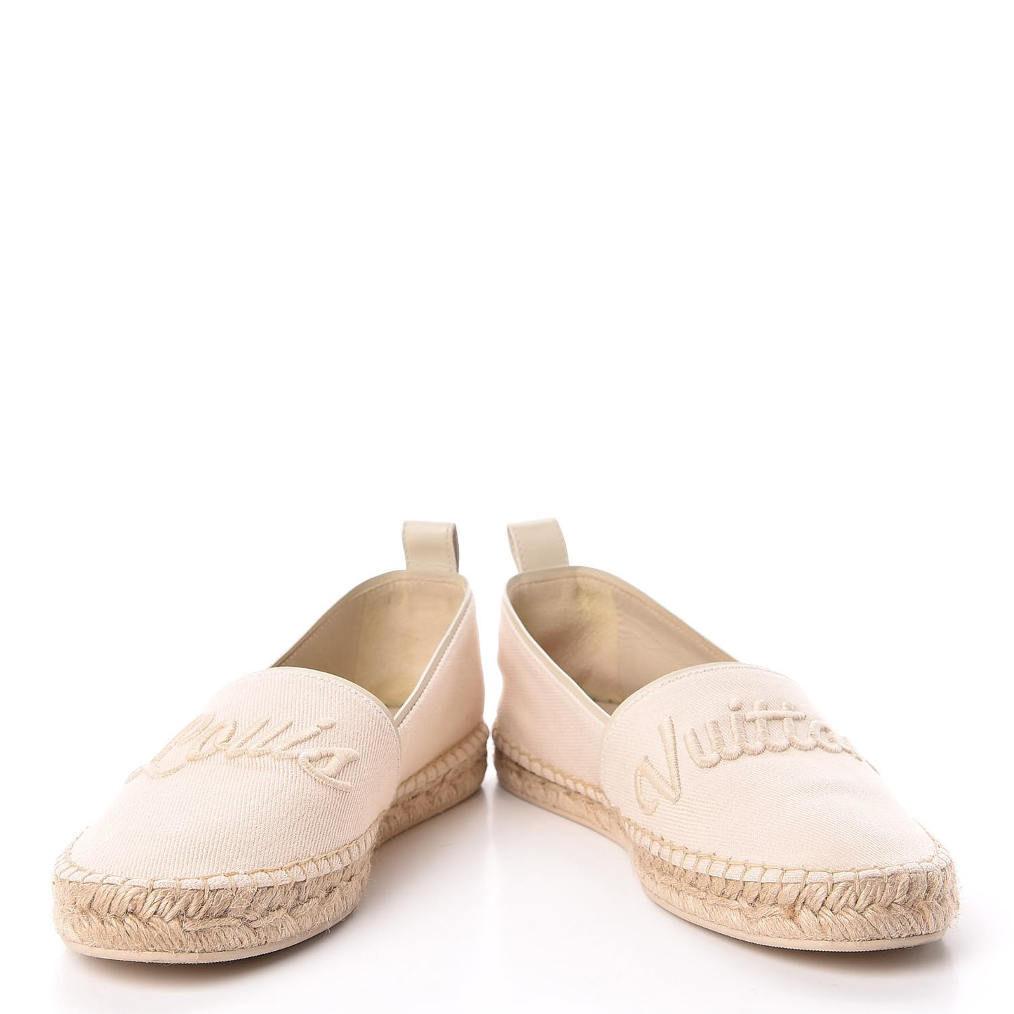 Canvas Waterfall Espadrille Flats 36 Ecru