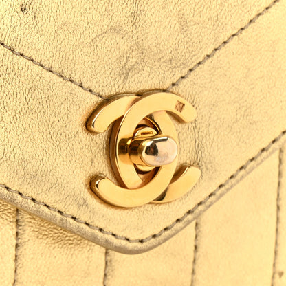 Chanel Metallic Lambskin Quilted Mini Flap Gold 12 of 12