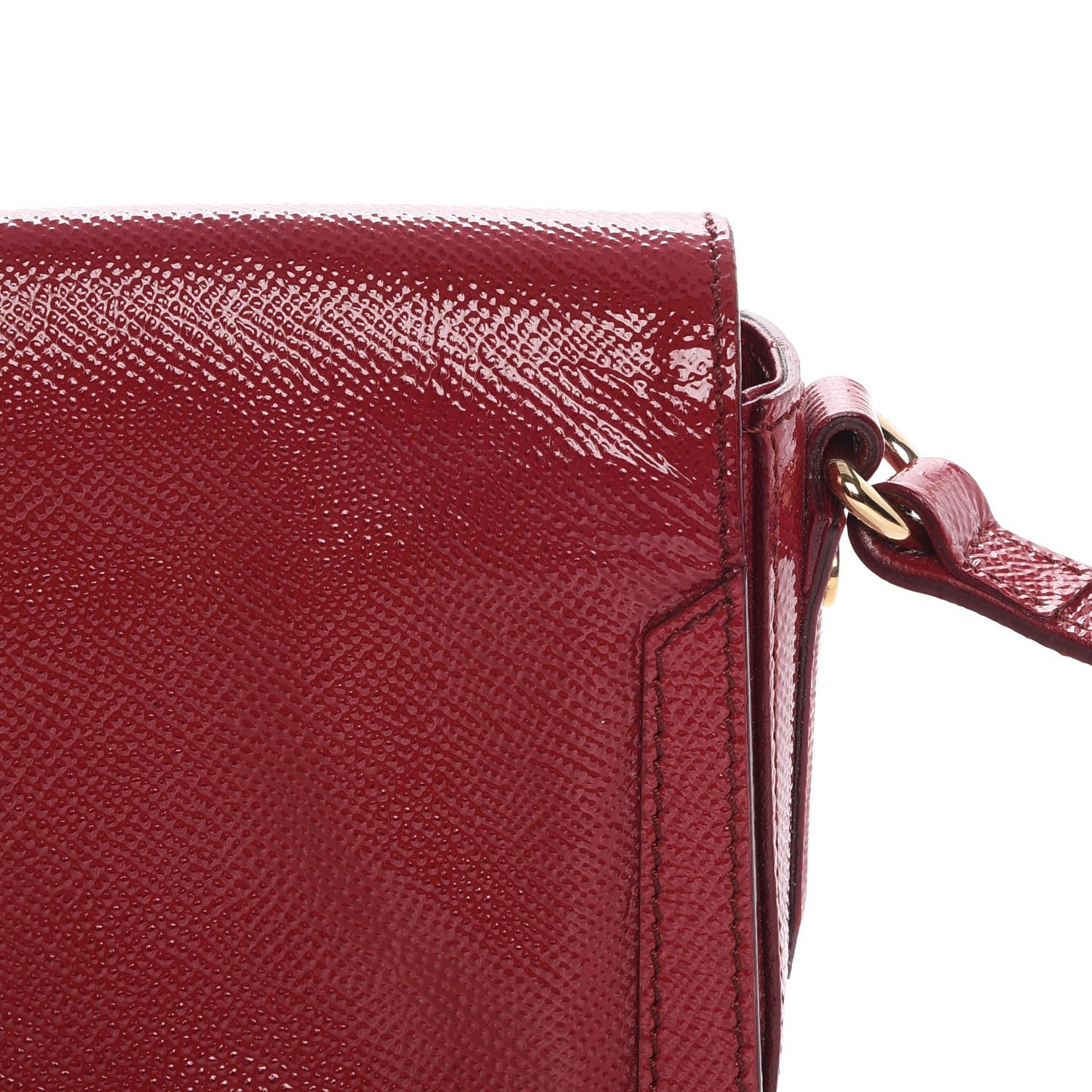 Burberry Patent London Crossbody Bag Alizarin Crimson 10 of 11