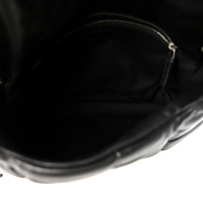 Saint Laurent Lambskin Quilted Medium Loulou Puffer Monogram Chain Satchel Black 5 of 10