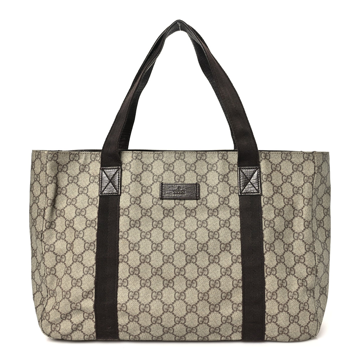 GG Plus Monogram Medium Tote Dark Brown