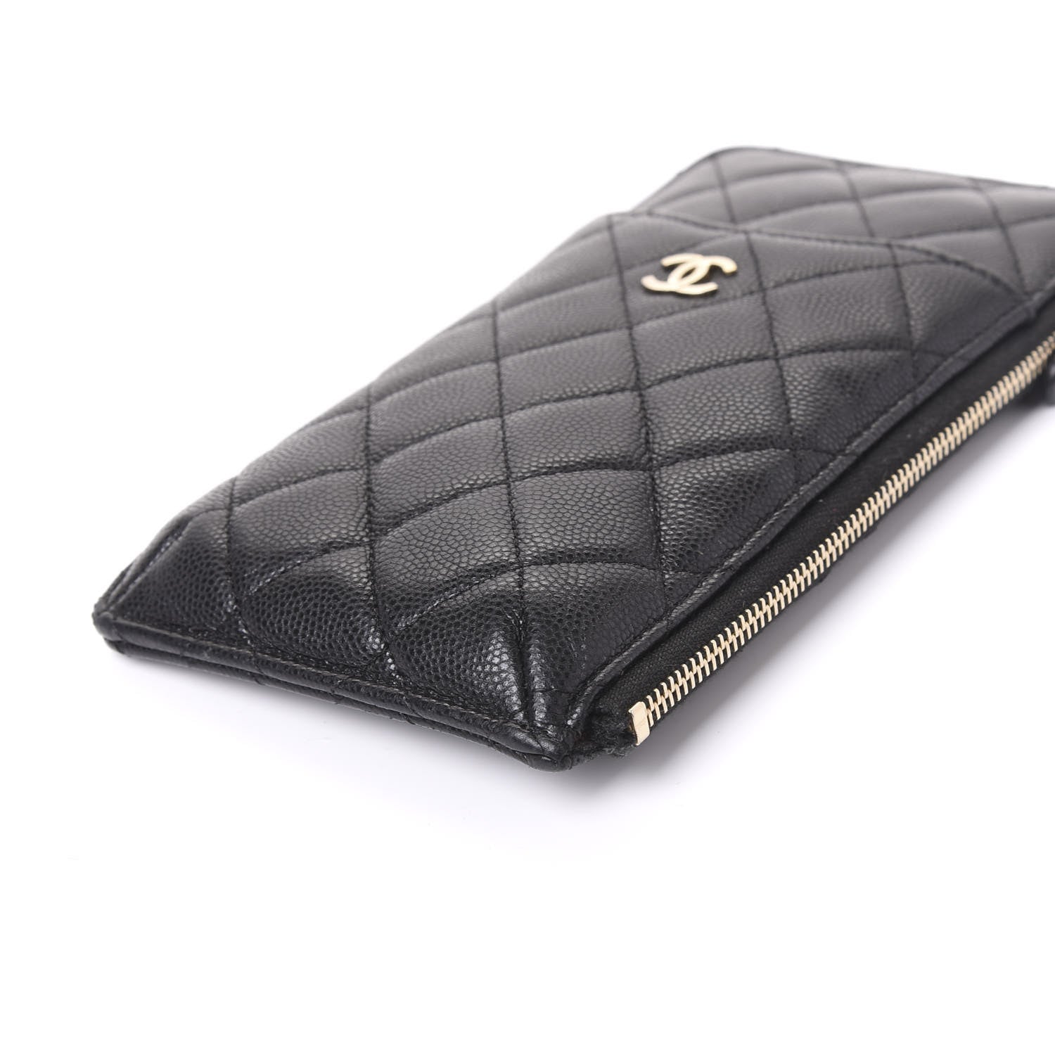 Chanel Caviar Quilted Classic Flat Wallet Pouch Black 9 of 9