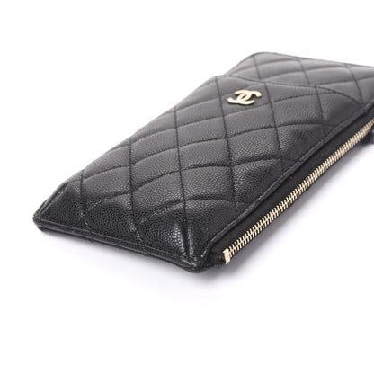 Chanel Caviar Quilted Classic Flat Wallet Pouch Black 9 of 9