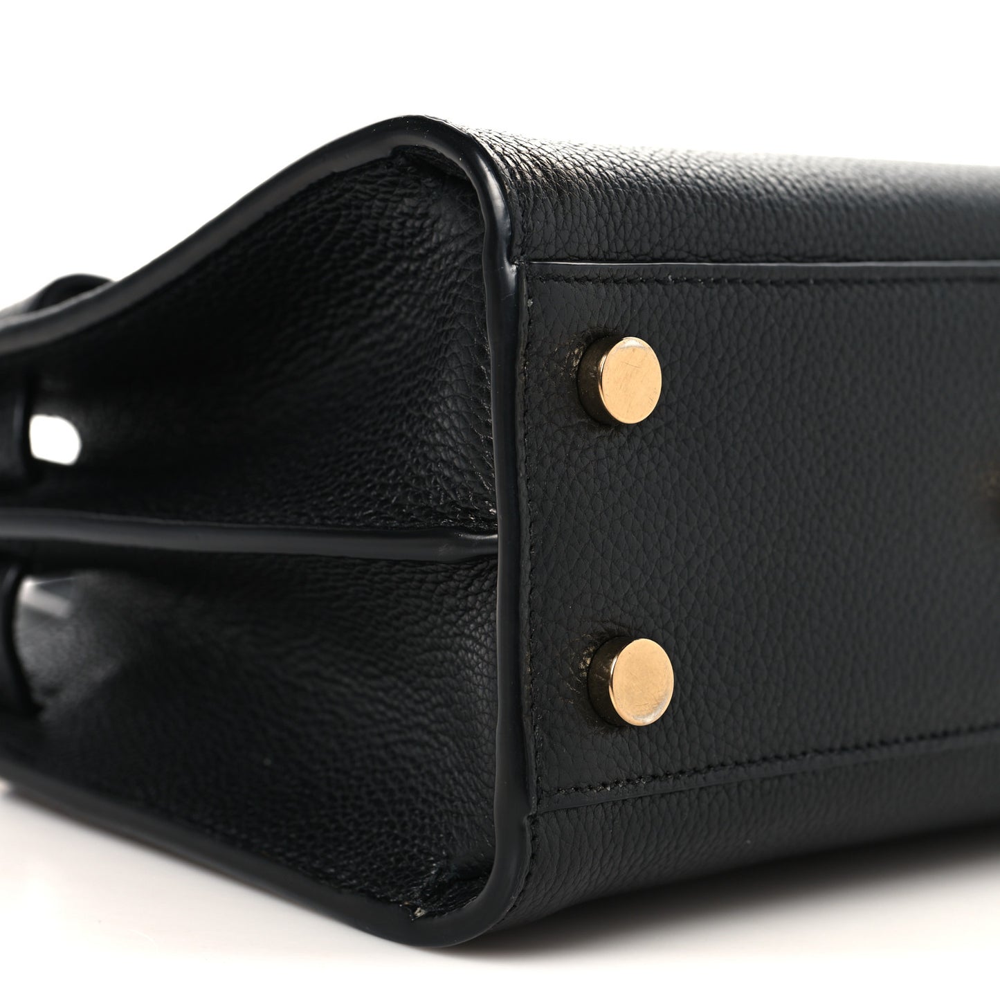 Grained Calfskin Nano Supple Sac De Jour Black