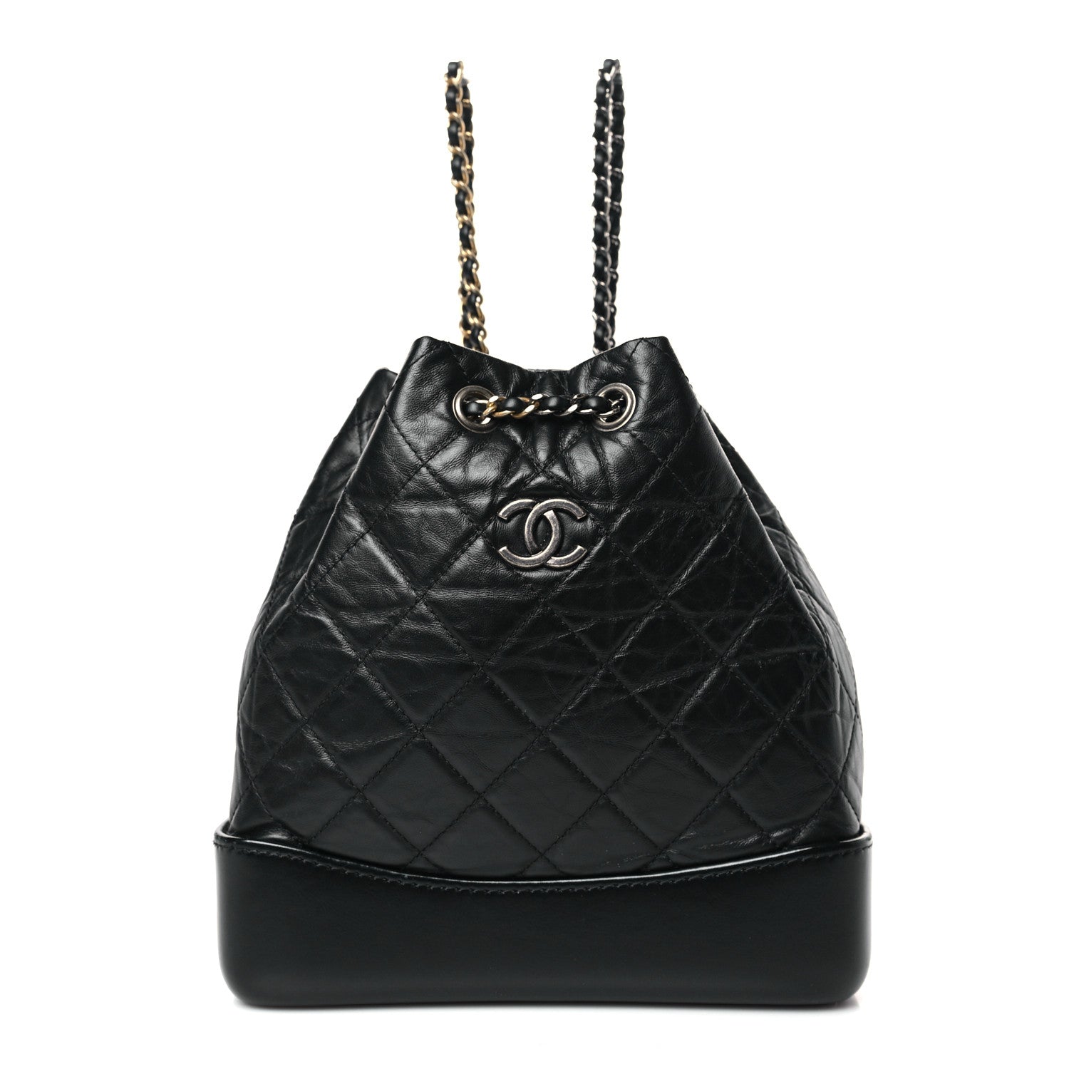 Chanel Aged Calfskin Quilted Small Gabrielle Backpack Black 1 of 10