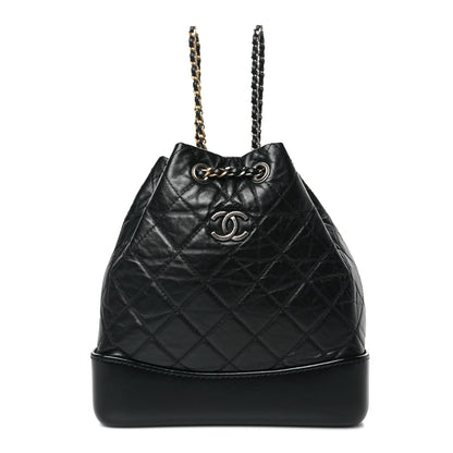 Chanel Aged Calfskin Quilted Small Gabrielle Backpack Black 1 of 10