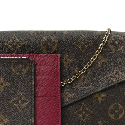 Louis Vuitton Monogram Pochette Felicie Chain Wallet Fuchsia 13 of 15