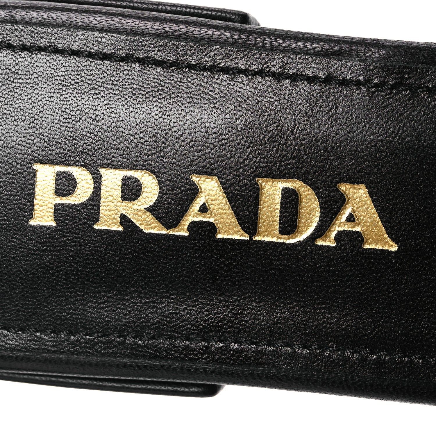 Prada Nappa Logo Quilted 10mm Slide Sandals 36.5 Black 9 of 10