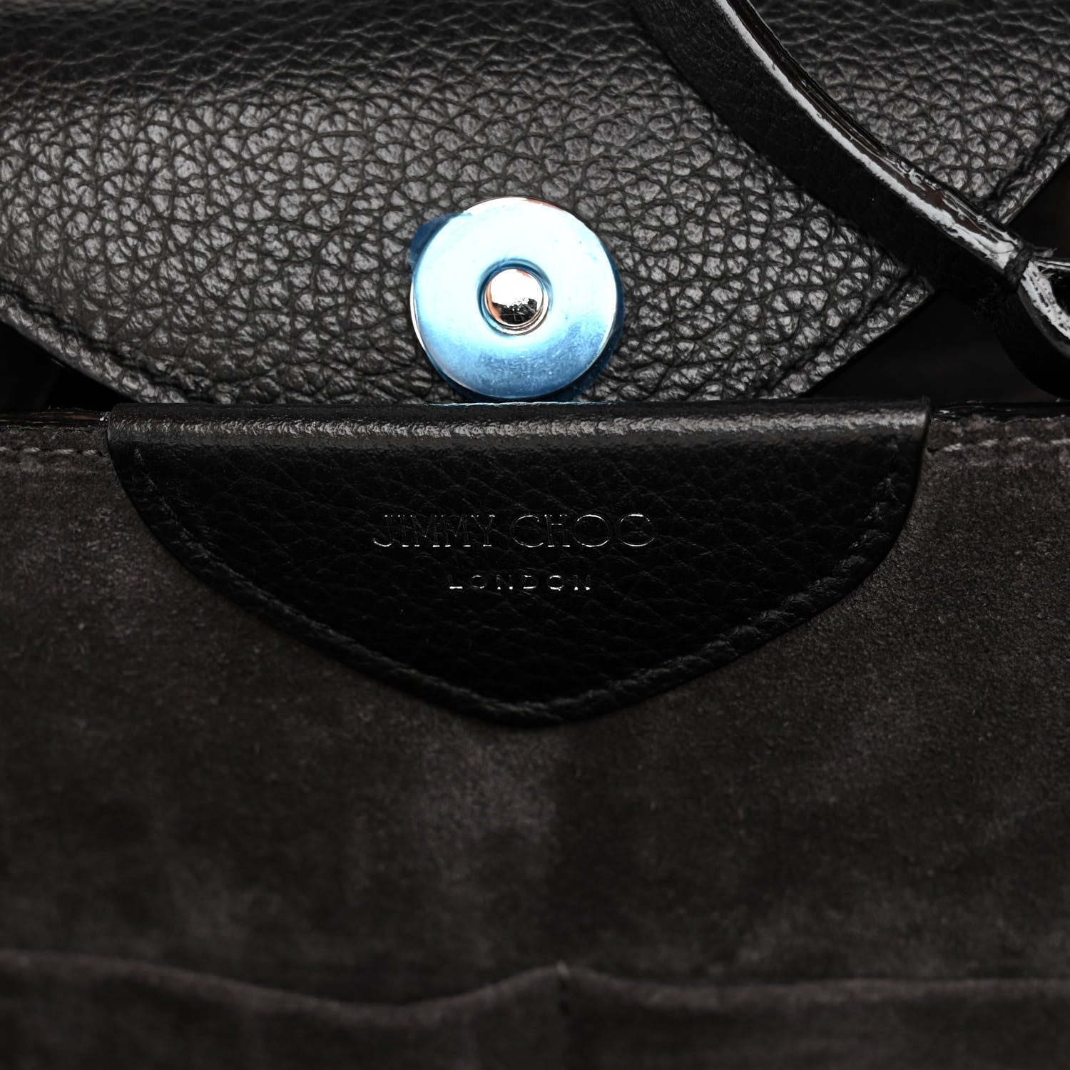 Jimmy Choo Calfskin Large Varenne Logo Top Handle Satchel Black 8 of 11
