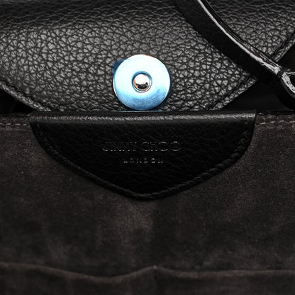 Jimmy Choo Calfskin Large Varenne Logo Top Handle Satchel Black 8 of 11