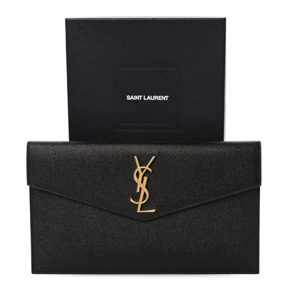 Saint Laurent Grain De Poudre Uptown Pouch Black 9 of 9