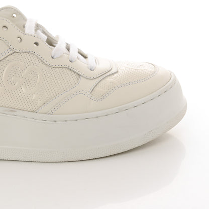 Gucci Calfskin GG Tennis Embossed Perforated Womens Platform 55mm Sneakers 38.5 Great White 10 of 13