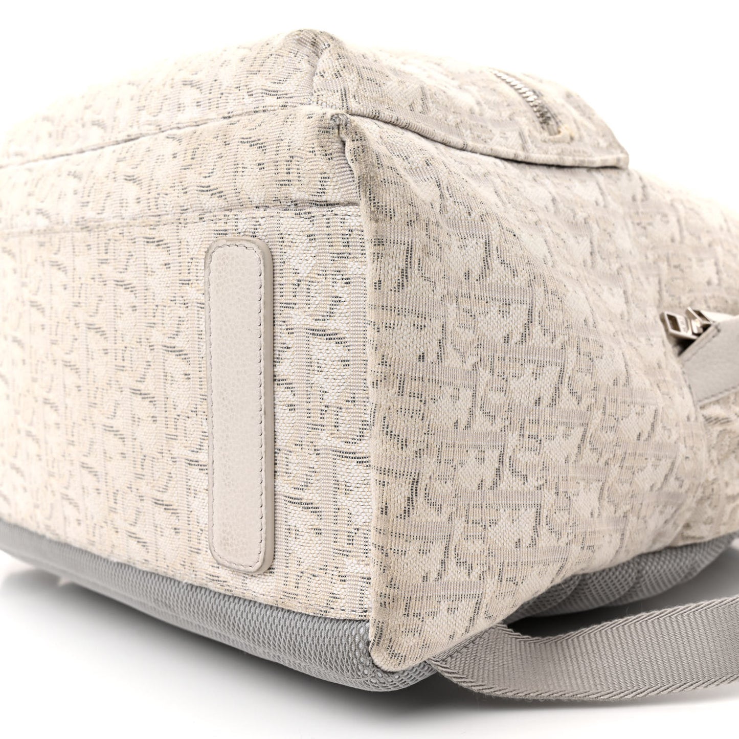 Oblique Calfskin Rider Backpack Beige