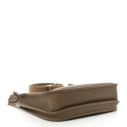 Hermes Taurillon Clemence Evelyne III PM Etoupe 4 of 12