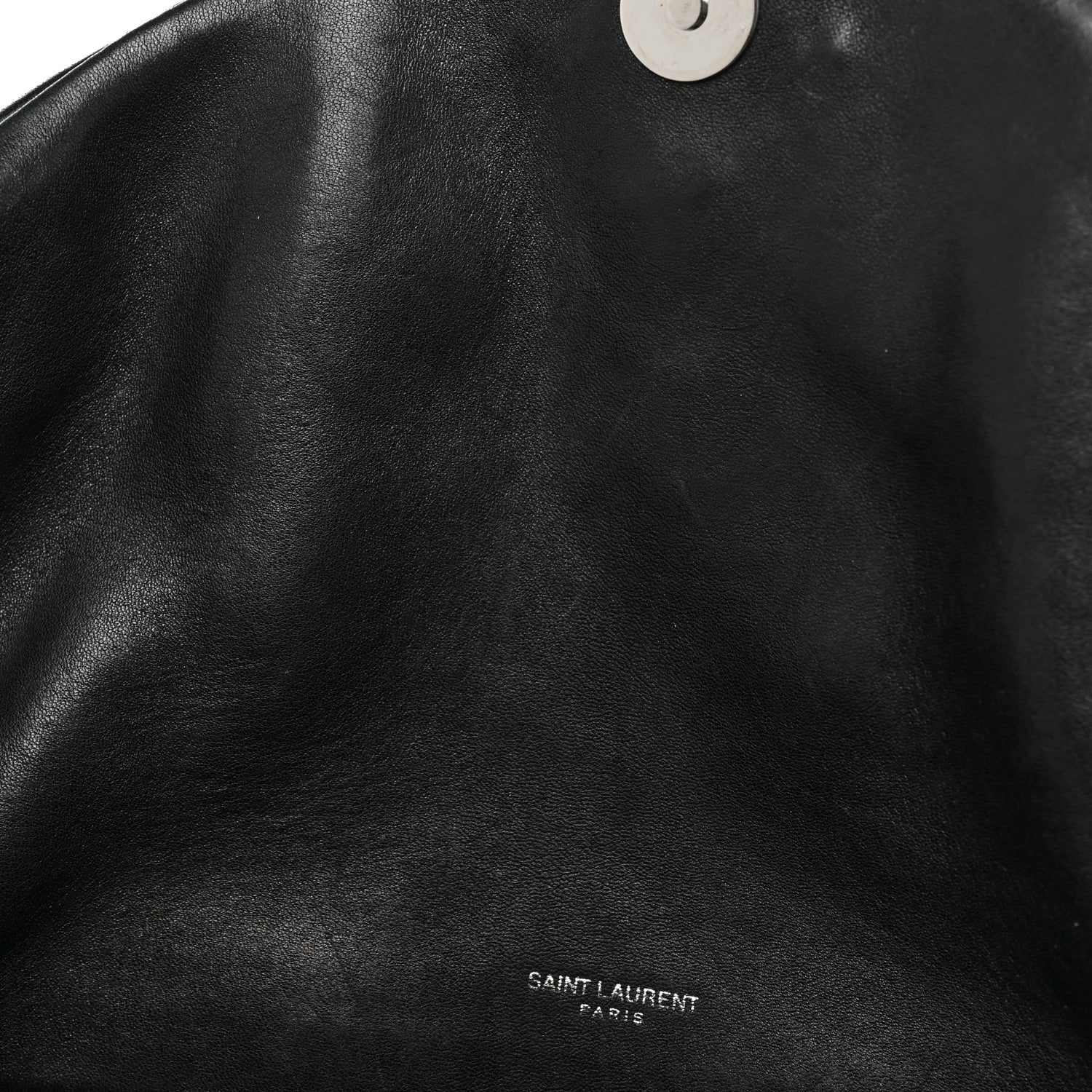 Saint Laurent Lambskin Quilted Medium Loulou Puffer Monogram Chain Satchel Black 8 of 16