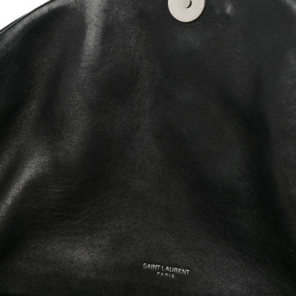 Saint Laurent Lambskin Quilted Medium Loulou Puffer Monogram Chain Satchel Black 8 of 16