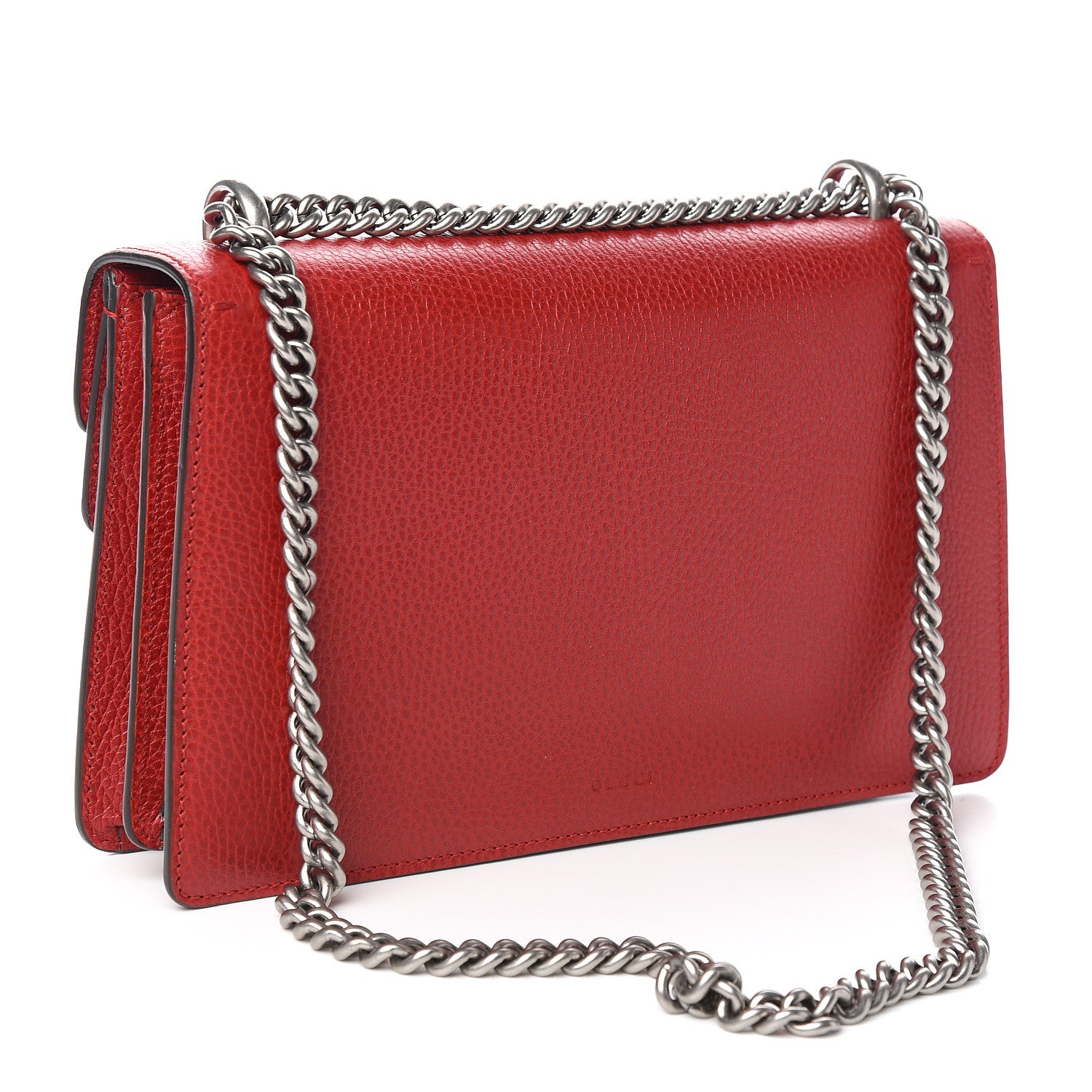 Gucci Dollar Calfskin Swarovski Crystal Small Dionysus Shoulder Bag Hibiscus Red 3 of 10