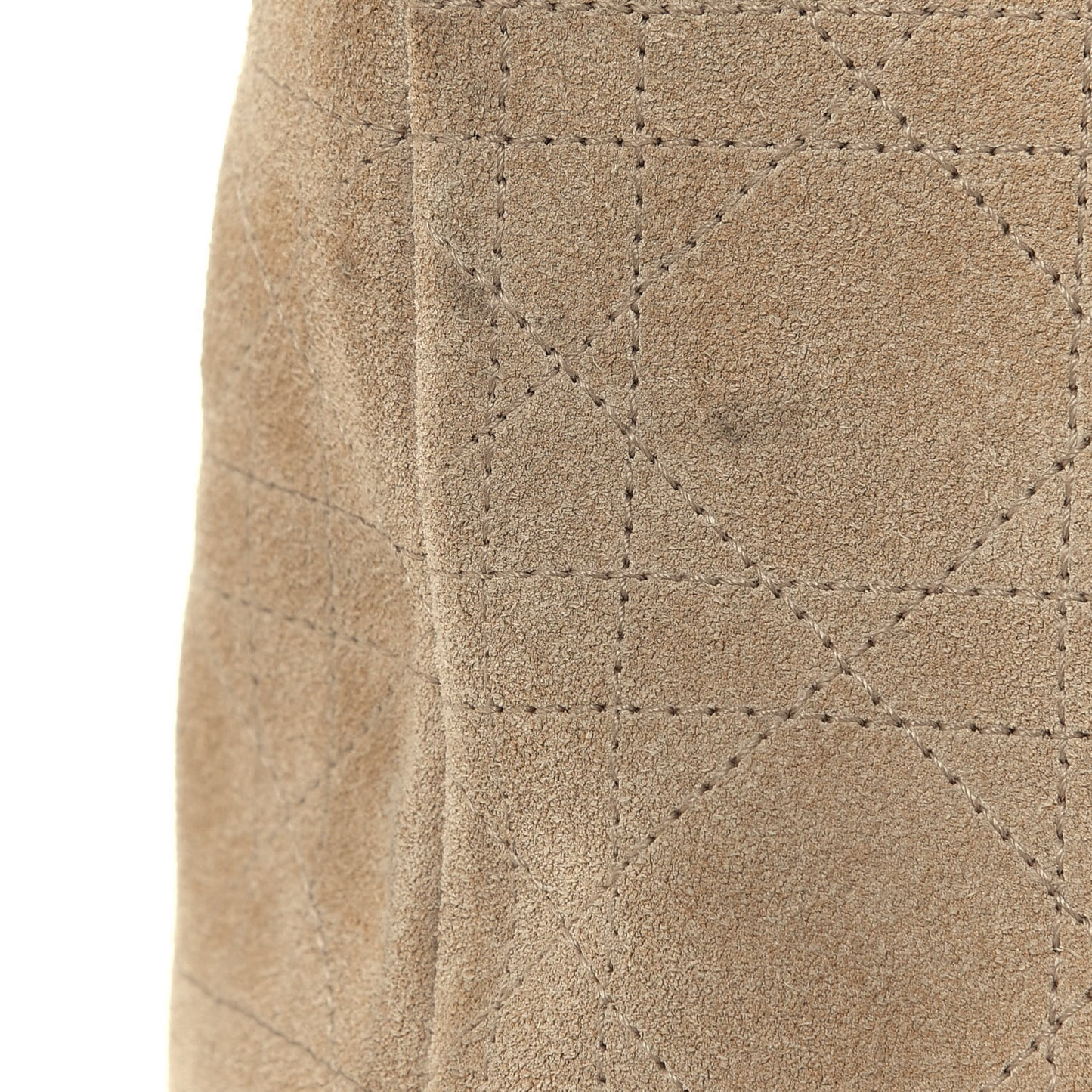 Suede Cannage Medium Lady Dior Beige