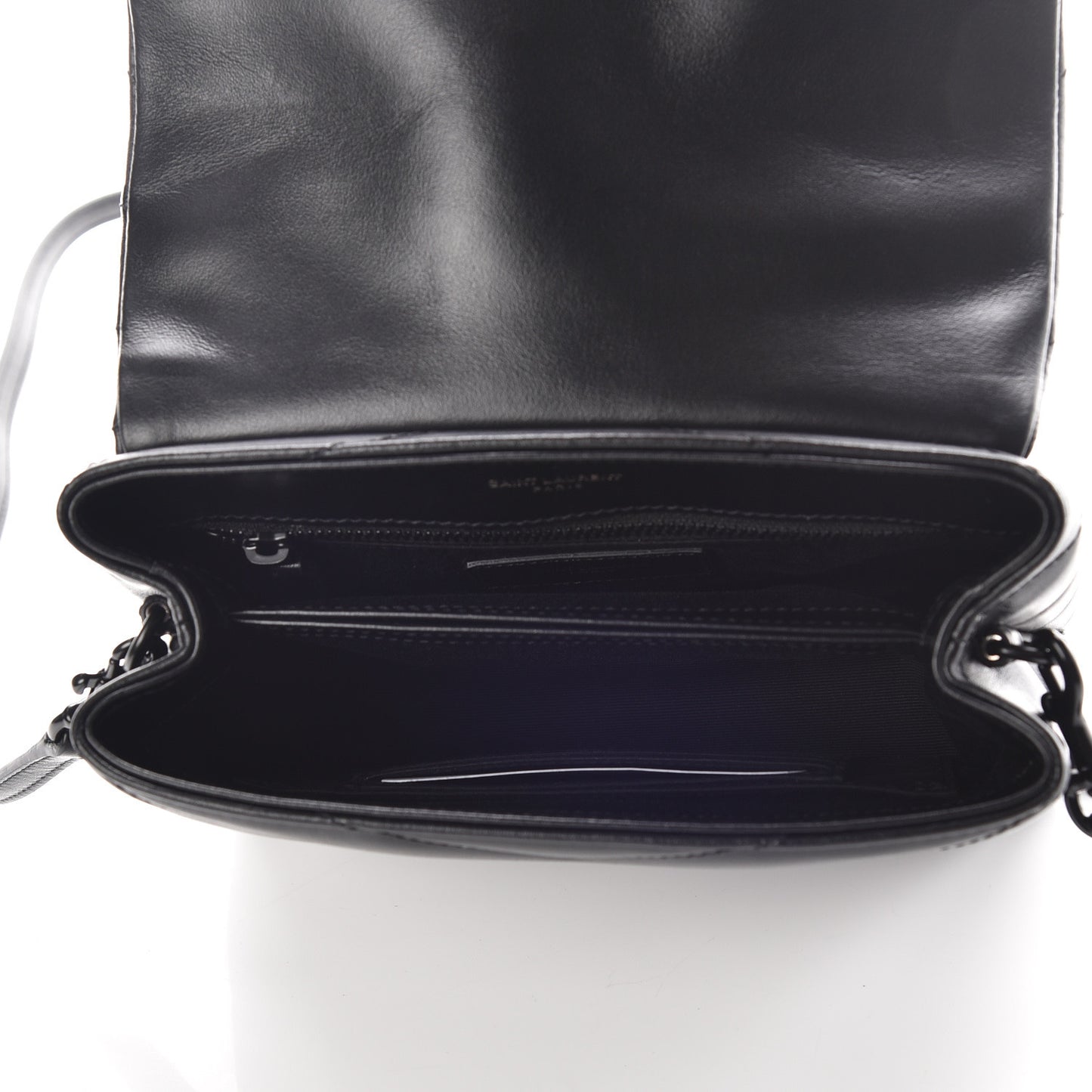 Calfskin Y Quilted Monogram Toy Loulou Crossbody Bag Black