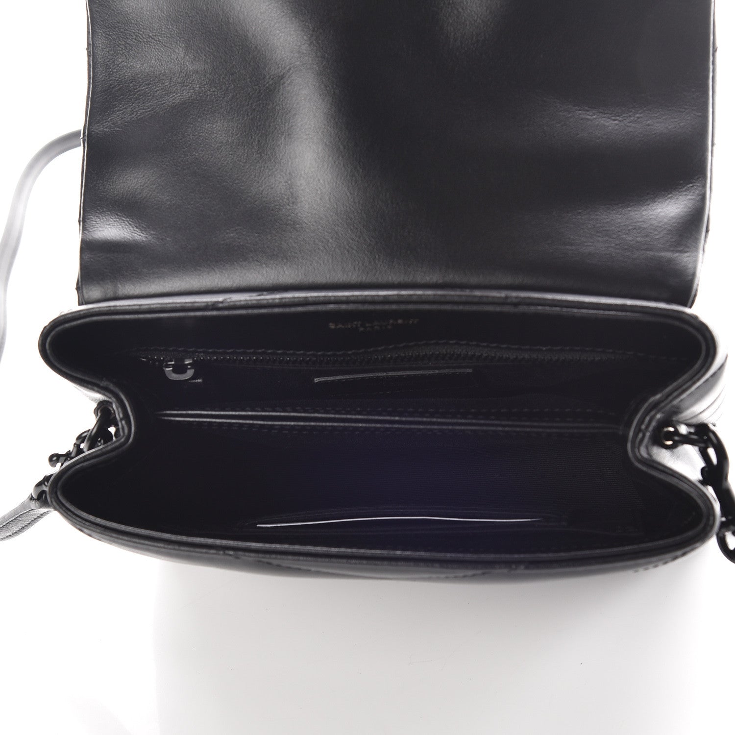 Saint Laurent Calfskin Y Quilted Monogram Toy Loulou Crossbody Bag Black 5 of 12