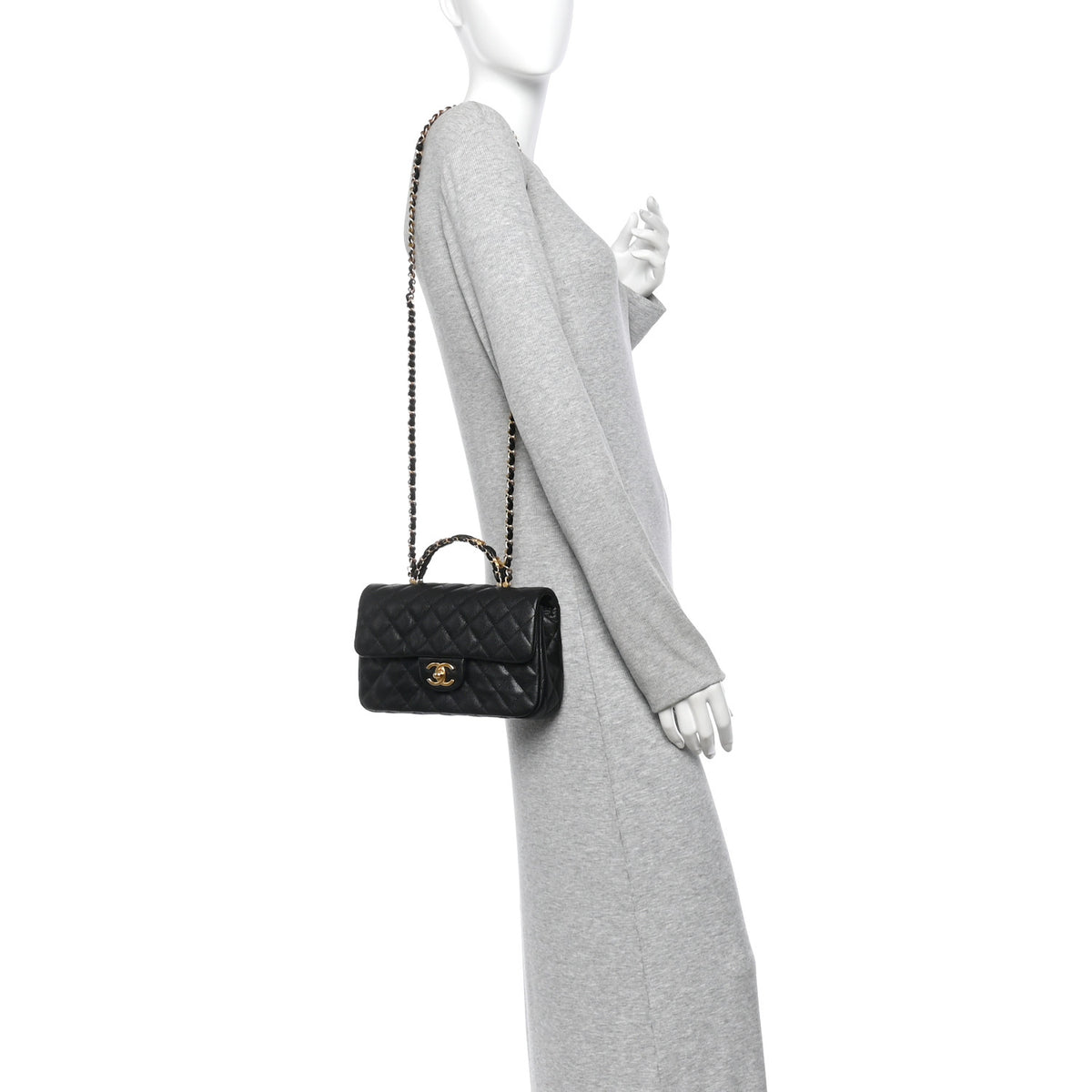 Chanel Caviar Quilted Small Handy CC Flap Black 2 of 10