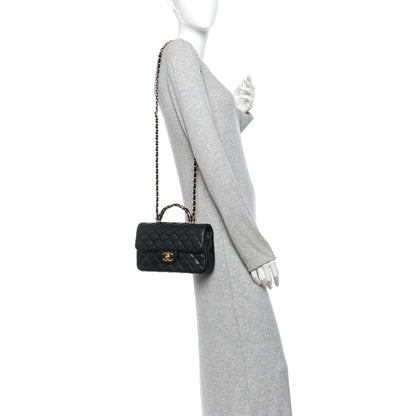 Chanel Caviar Quilted Small Handy CC Flap Black 2 of 10